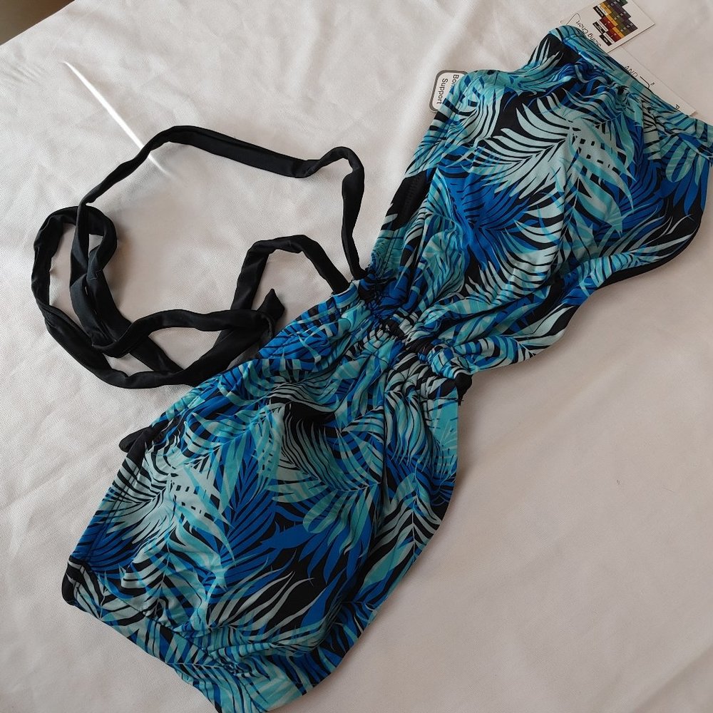 PLUS WOMENS HALTER BIKINI TOP